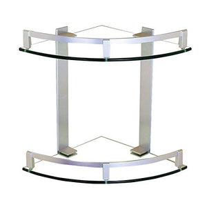 Mensola da bagno, mensola portaoggetti - 2 Tier bagno compatto rack Mensola Rust-proof Rack in acciaio inox di stoccaggio for bagno con un asciugamano ferroviario partizione da bagno (Dimensioni: 20 c