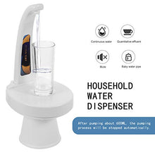UPKOCH Pompa per Bottiglia d'Acqua Ricarica USB Sensore Intelligente Pompa Automatica per Acqua Potabile Distributore di Acqua Elettrico Portatile Interruttore Bottiglia d'Acqua Bianco