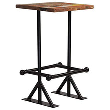 Set da Bar 3 Pezzi con Ripiani, Tavolo e 2 sedie per Case, Giardini, Bar, Pub o ristoranti Blackbarbar in Legno e Acciaio