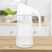 Dispenser di olio senza gocciolamento Auto Flip Glass Condimento per insalata Bottiglia Condimento per olio Contenitori per olio da cucina per olio Manico antigoccia per la cottura della cu(bianca)