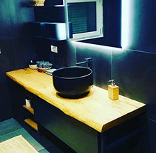 Mensola lavabo massello 120x50x8 cm