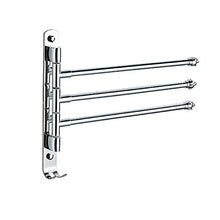 Portasciugamani da Parete Portasciugamani Rotante a Parete in Acciaio Inox Appendiabiti a Muro Appendiabiti Organizer Home Kitchen Accessori Bagno con 3 Barre Rotanti