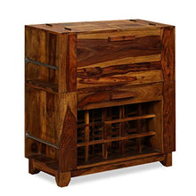 vidaXL Mobile da Bar in Legno Massello di Sheesham 85x40x95 cm Portabottiglie