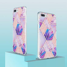 Custodia in TPU (IMD Marmor) per iPhone 8 Plus/7 Plus, colore: Viola