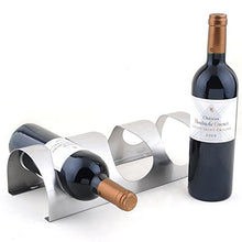 Scaffale in acciaio inox per bottiglie di vino, 2 misure a scelta, Acciaio INOX, Weinregal 3 Flaschen