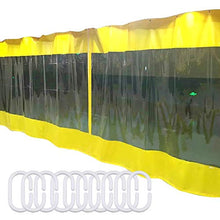 LSXIAO Trasparente Tenda di Tela, PVC Impermeabile Pannello della Porta, Resistente agli Agenti Atmosferici Compreso Il Gancio con Gommini Antiruggine per Garage, Pergola, Portico, Gazebo