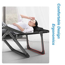 Sywlwxkq Sedia Relax da Ufficio per Balcone Sedie da Esterno Resistenti Nere reclinabili con Cuscino per Giardino Esterno Prato Campeggio, poltrone reclinabili Pieghevoli per Soggiorno BALC