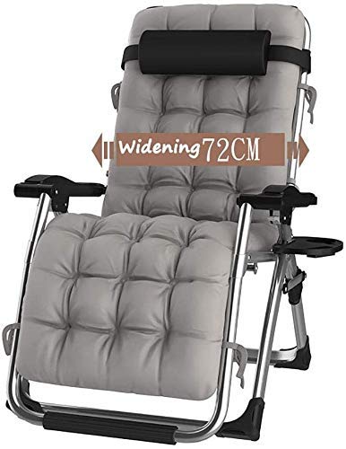 FACAZ Sedia reclinabile per Esterni Zero Gravity, Poltrona reclinabile, con portabicchieri Sedia a Sdraio Regolabile Extra Larga per Patio Giardino Spiaggia Piscina, con Cuscini, Supporto 200 kg