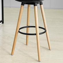 SoBuy Sgabello Bar Sgabello Cucina Alto Sedia Alto da Bar Altezza del Sedile: 70 cm Gambe in Legno Massiccio di faggio Nero FST70-SCH