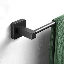 Porta asciugamano da bagno/cucina accessori portasciugamani Hanger 50 cm in acciaio INOX nero pittura Leekayer