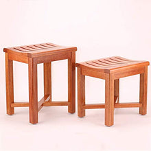 XD Sgabello da Bagno Sgabello da Bagno Sgabello in Legno Sgabello da Pranzo Impermeabile in Quercia Rossa Tavolo da Doccia Portatile Sgabello Antiscivolo Quadrato Leggero (Dimensioni: 50cm)