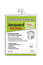 V.I.P. Very Important Pillow Coprimaterasso Jacquard in Cotone Fasciato, Elastico su tutto il perimetro, 90 x 200 cm Singolo