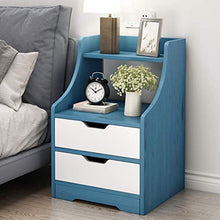 Comodini Tabella Semplice Moderna Comodino Moda Comodino con cassetto dell'organizzatore Governo di immagazzinaggio Mini Desk Mobili Camera da Letto Creativo Comodini Letto (Color : Blue)