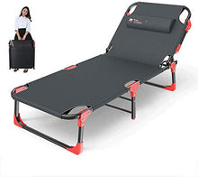 Sdraiata reclinabile regolabile, sedie a sdraio pieghevole, confortevole durevole risparmiare spazio portatili portatili con cuscino per giardino patio a bordo piscina supporto all'aperto 440lbs