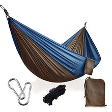 ROEWP Amaca da Campeggio Giardino Leggero Camping Hammock 2 Persone Parachute Amaca all'aperto for Adulti Backpacking di Sonno di Corsa Swing Grande Letto Amaca, carico 300 kg, 290 * 140cm Portatile