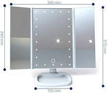 LBWARMB Trucco Specchio con luci Specchio per Il Trucco LED Trifold Trifold - Batteria E USB Accensione Specchio Cosmetico Specchio per Il Trucco Cosmetico Specchio per Il comò