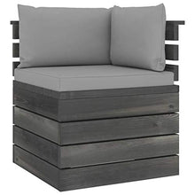 FAMIROSA Set Divani da Giardino su Pallet 5 pz con Cuscini Massello Pino-1792