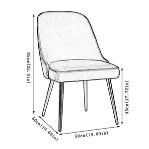 FDN Sedie da Pranzo Sedia da Pranzo in Morbido Velluto,per Counter Lounge Soggiorno Camera da Letto Cucina Caffetteria Sedia di Ricezione Poltroncine (Color : Beige, Size : Gold Legs)