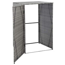 Oushome Copribidone Singolo Spazzatua Antracite 76x78x120 cm Polyrattan