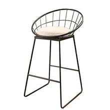 LLT Pratico sgabello Bancone moderno Sgabelli altezza Sgabelli seduta rotonda Black Gold Metal/Gambe Sgabelli Dining Chair Side, Imbottiti schienale sgabelli da bar, cucina Bar Bistro Sgabello,Nero