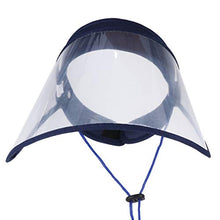BESPORTBLE Visiera di Sicurezza Cappello Protettivo Visiera Trasparente Protezione Anti-Sputa Copricapo Blu Navy