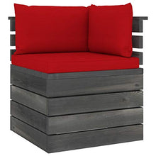 FAMIROSA Set Divani da Giardino su Pallet 6 pz con Cuscini Massello Pino-1857