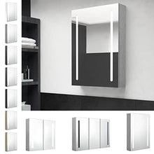 vidaXL Armadietto Bagno con Specchio e Luci LED con Ante e Ripiani Interni Elegante Moderno Funzionale Mobiletto Pensile 89x14x62 cm MDF e Melamina