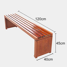 Outdoor furniture Sedia da Parco Panca da Esterno, Sedili a doghe in Legno massello con staffe Metalliche Resistenti alle intemperie, Il Cortile Quadrato attende sedie per Il Tempo Libero