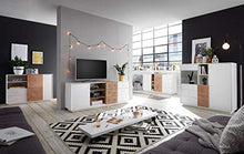 Möbel-Store24 Dynamic24 M48373WE2 - Mobile basso in rovere opaco, con ante e cassetti, 179 cm