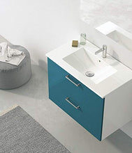 Randalsa Mobile Nexo 80 cm | Blu | 81 x 81 x 46 cm | Mobile con 2 cassetti + lavabo in Ceramica