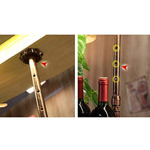 YWYW Portabicchiere da Vino Rosso da Appendere in Legno massello Mensola in Vetro da Appendere per Vino Creativo Europeo per la casa (Colore: Marrone Dimensioni: L60 * W28CM)