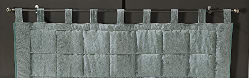 Linder - Testiera per Letto a Balze, 1 27% Cotone 18 Percentlin 55% Poliestere (3) 100% Poliestere, Verde, 160 x 70 cm