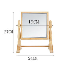 BD.Y Specchio Quadrato in Legno di Alta qualità, Specchio per Il Trucco Desktop su Due Lati/Specchio per medicazione/Specchio cosmetico