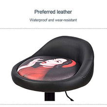 Creator-Z Sgabelli Cucina, Alta sgabelli Girevole a 360°, Moderno sgabelli per penisola Regolabili in Altezza con Schienale,Fish Skin Pattern,L