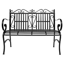 YHYGOO Sedile da Giardino a 2 posti con terrazza Pieghevole da Giardino con Telaio in Acciaio con Telaio in Acciaio