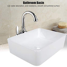 Lavello Cucina Hotel, Lavabo da appoggio in ceramica, 48,5 x 37 x 14 cm, Colore: bianco