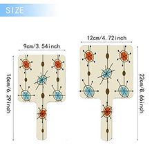 Specchio a mano, satelliti di epoca atomica quadrato palmare specchio con maniglia per trucco casa salone di viaggio uso 9 cm L x 16 cm L