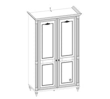 Armadio - Un armadio con due ante - - l' appendiabiti all'interno ? illuminato con una luce a led - Dimensioni: Larghezza: 122 cm Altezza: 203 cm Profondit?: 58 cm - [Set Rosa] - (DF11)