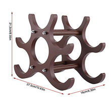 Longzhou Portabottiglie Vino Rosso in Legno Porta Vino Rosso mensola Supporto 6 Bottiglie