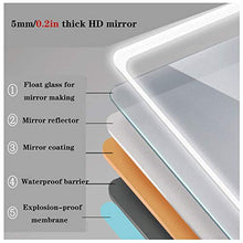 Y&J Specchio da Parete Grande, Specchio Bagno con Luce LED, Specchio Ovale Senza Cornice, 50x70cm, 60x80cm, 70x90cm, 75x100cm, 75x120cm