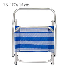 Aktive 53953 - Sedia Pieghevole Fissa Alluminio Beach 66x47x54 cm - Blu