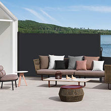 Aufun Tenda da Sole Laterale Retrattile 180x300 cm, Paravento Avvolgibile Esterno, Anti UV Antivento Protezione Privacy Frangivista per Balcone, Giardino, Terrazzo, Antracite