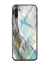 Suhctup Compatibile con Samsung Galaxy A20 / Galaxy A30 Custodia Protettiva in Vetro Temperato 9H + Cornice Paraurti in TPU Silicone Morbido Assorbimento Degli Urti a 360 Gradi Protezione -Marmo 2