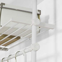 SoBuy Cabina Armadio componibile Armadio Appendiabiti Altezza Regolabile: 233~300 cm,Lunghezza: 52-80 cm Bianco KLS07-W