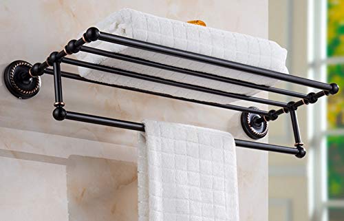 Portasciugamani antico Portasciugamani Rame Portasciugamani in metallo nero Appendiabiti da bagno Rack rack portasciugamani a quattro barre 630mmx65mm