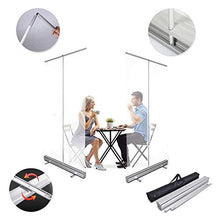 Banner Roll Up Trasparente Portatile, Schermo Arrotolabile Scudo Starnuto, per Scuole, Uffici, Supermercati, Ristoranti, 80X200 cm (31,5X78,7 Pollici)