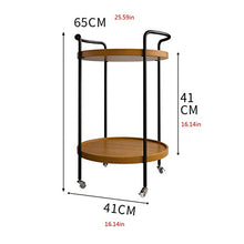 Jcnfa-Tavoli Tavolo da Tavolo/End Laterale, Rack di Magazzino, Portacocchezza, Ruota Universale A 360 ° (Color : Wood, Size : 16.14 * 16.14 * 25.59in)