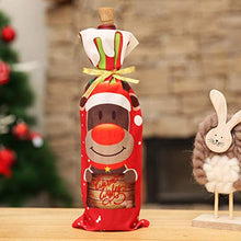 SUPVOX 3 Pezzi di Copertura per Bottiglia di Vino di Natale Santa Elk Pupazzo di Neve Sacchetto di Vino Sacchetto di Bottiglia Sacchetto Regalo Decorazione del Vino Tavolo da Pranzo Festa