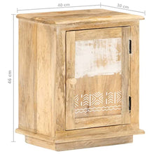 vidaXL Comodino 40x30x46 cm in Legno Massello di Mango