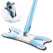 SSAYY Mop Mop per Centrifuga A Mani Libere per Lavaggio Mop Piatto Tipo X con Cuscinetti in Microfibra Utensili Rotanti per La Pulizia della Casa della Cucina Panno Magico